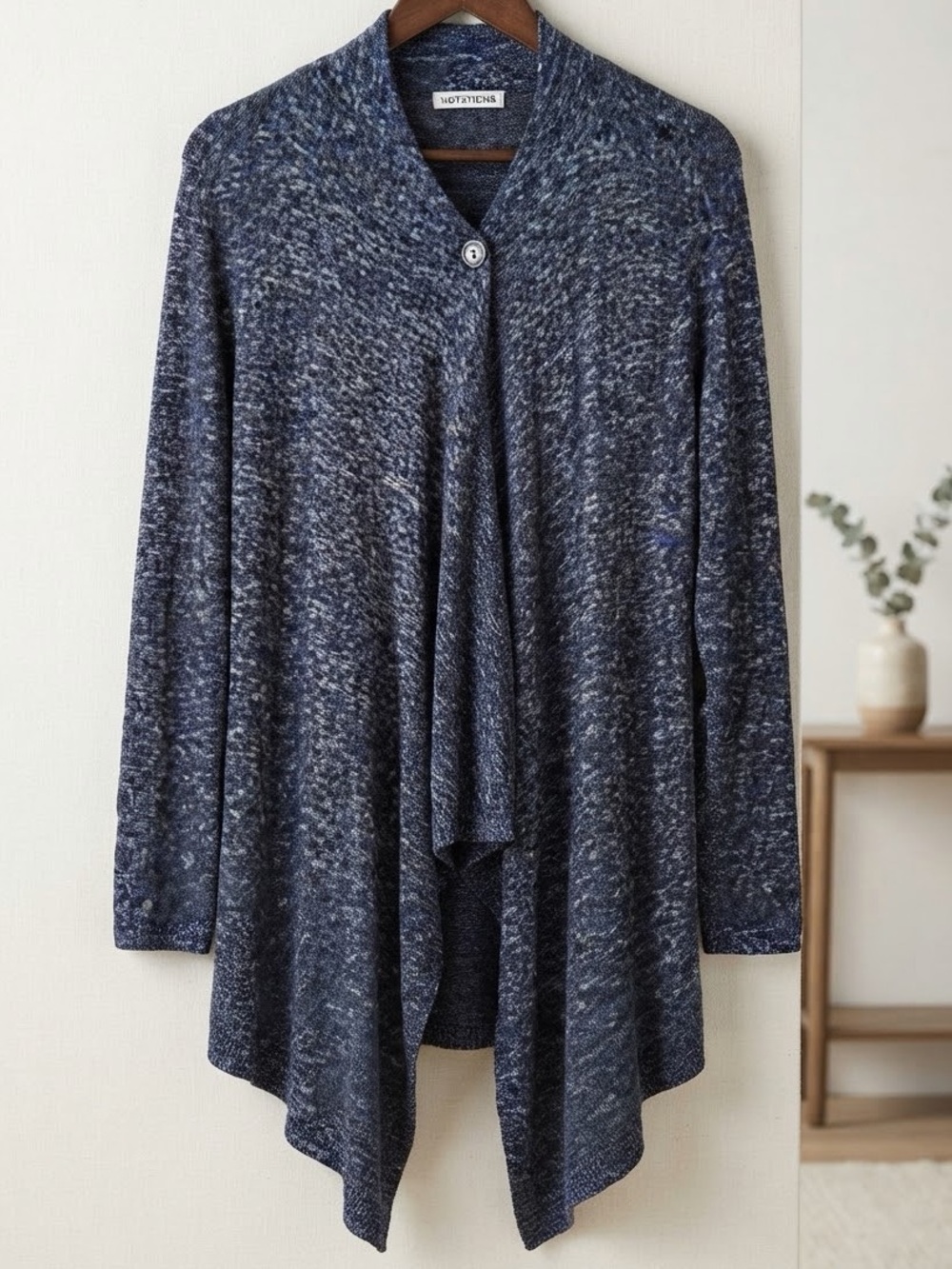 Notations Charcoal Marled Open Front Cardigan